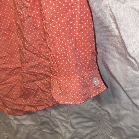 Ladies Orange shirt by “ Papa “ of Vancouver BC buttons like new - Picture 5 of 7